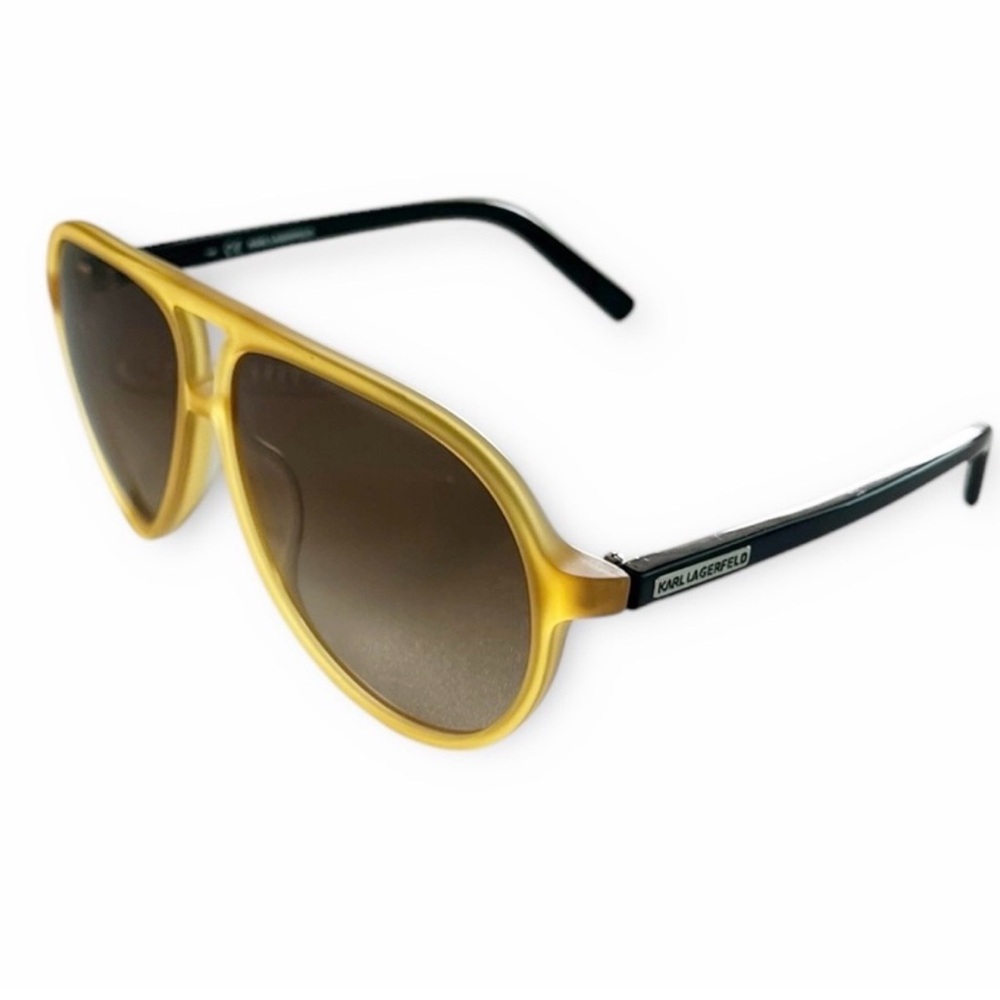 Karl Lagerfeld Yellow Aviator Sunglasses